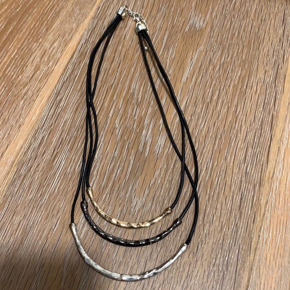 3 strand necklace multi tonal